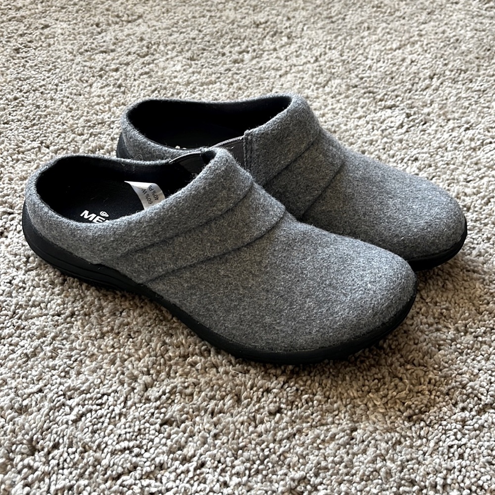 Merrell Shoes Womens 5.5 Mule Slip On Dassie Stitch Slide Wool Gray Comfort Flat